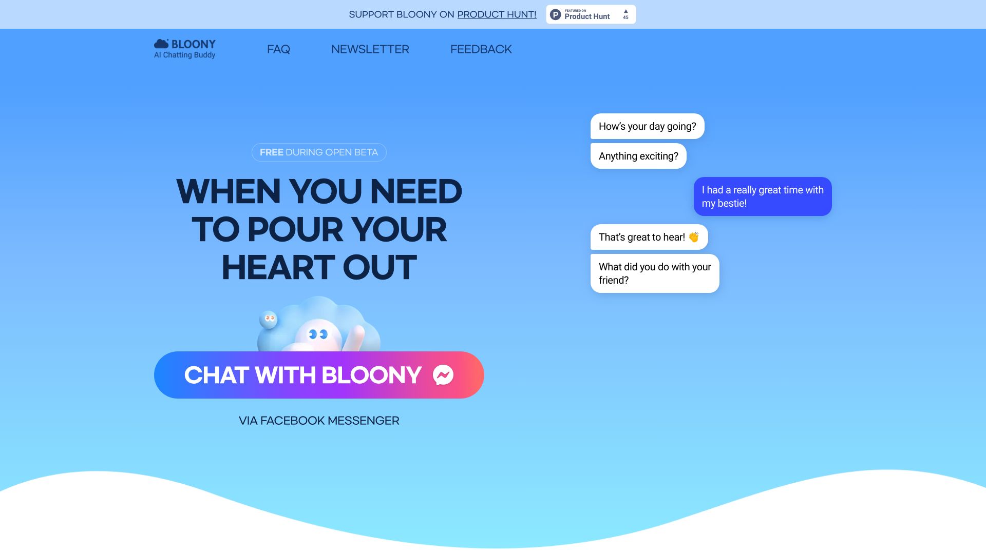 Engage in Human-like Conversations with BLOONY 1