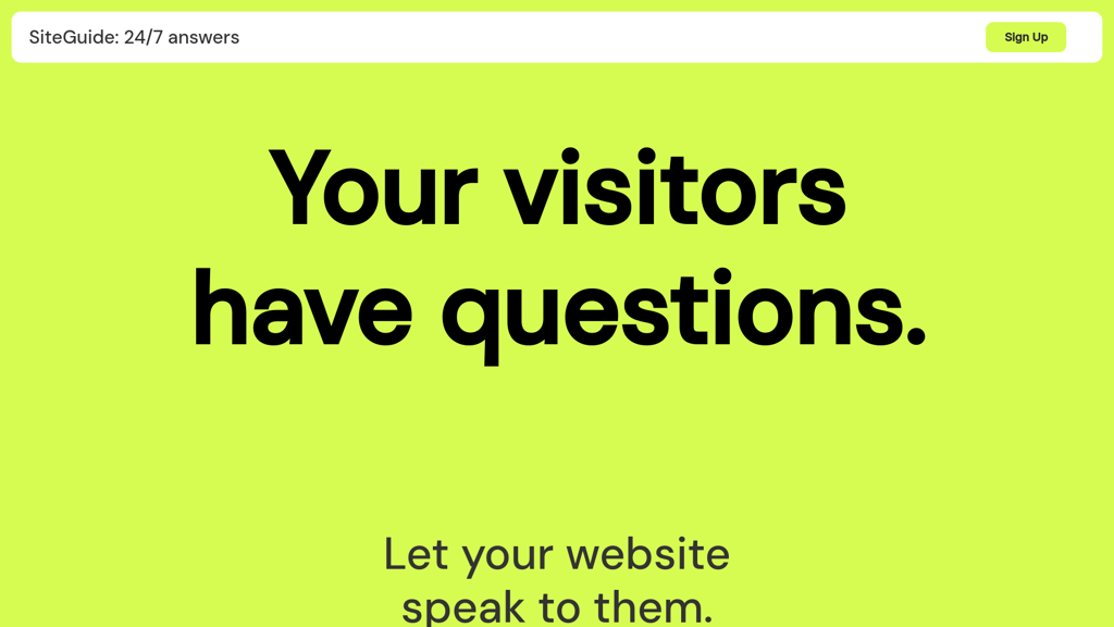 AI-Powered Customer Support Navigator: SiteGuide 1