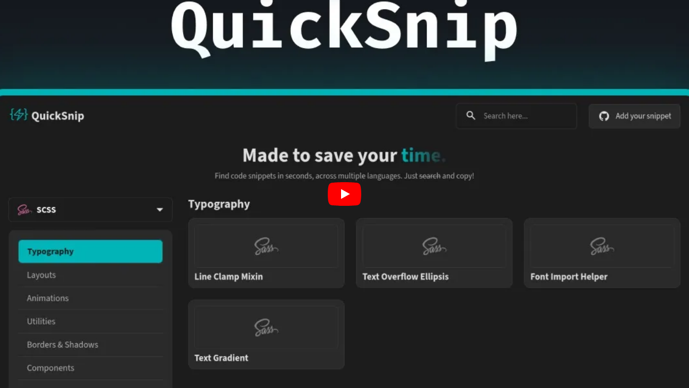 QuickSnip Documentation